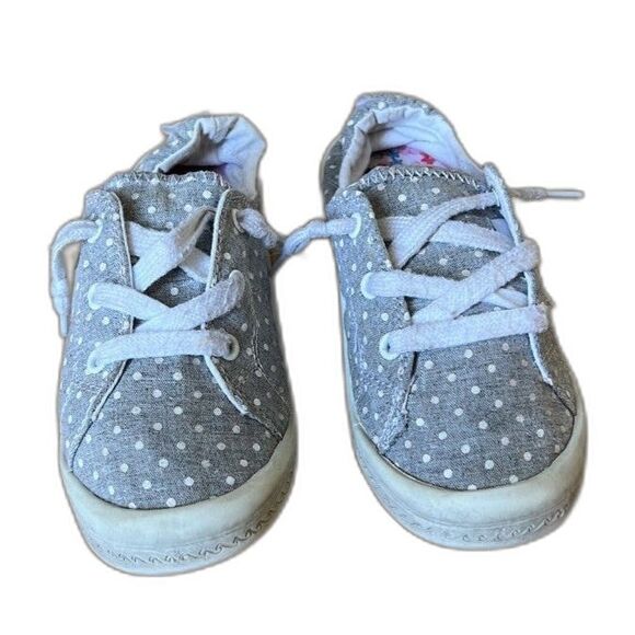 Sz1 Girls Polka Dot Tennis Summer Shoes Sneakers SO Authentic American Heritage - Picture 1 of 4